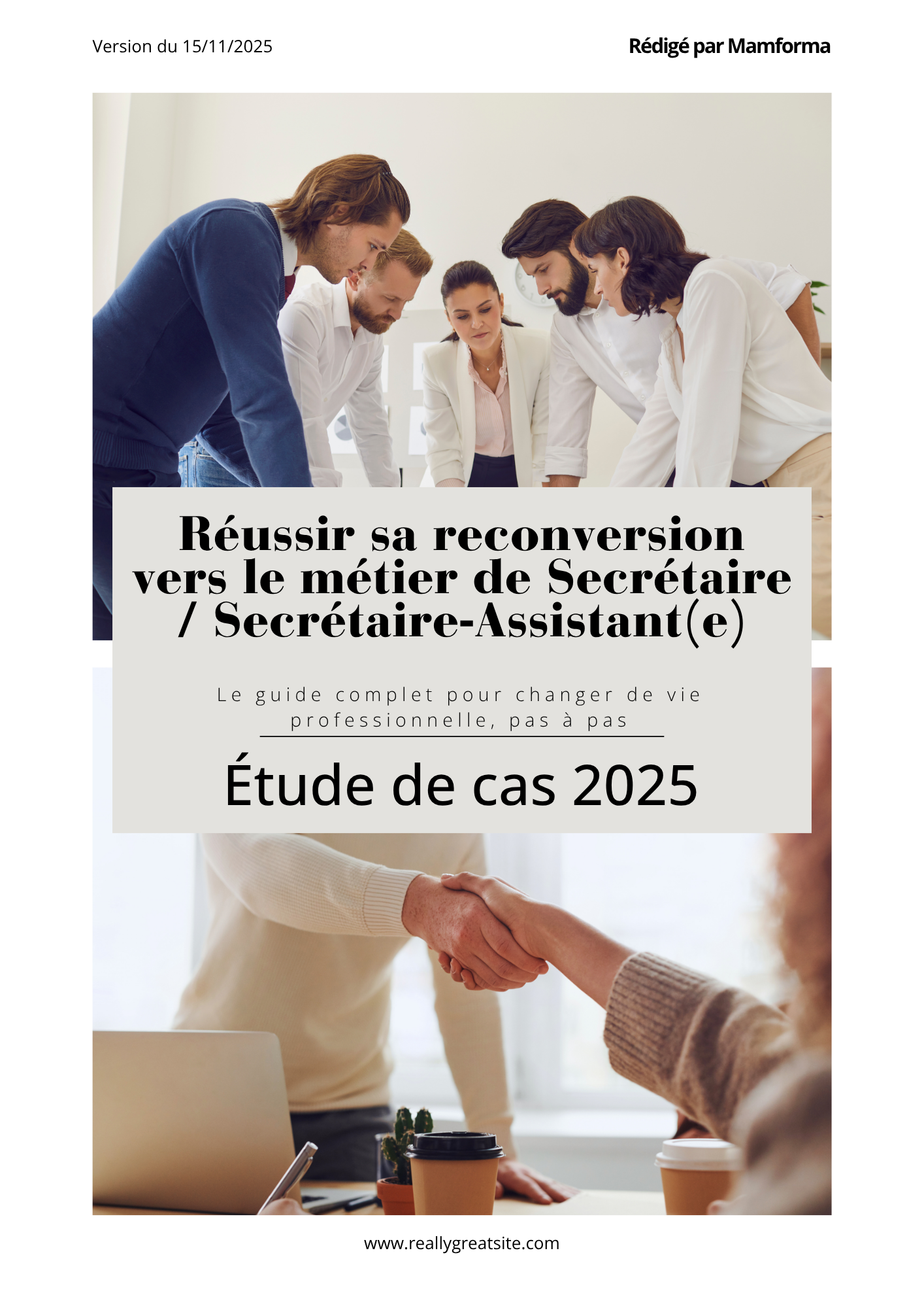 Document Présentation A4 Entreprise Livret dAccueil Moderne Minimaliste Bleu Beige